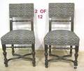 Set of 12 William  Mary style dining chairs