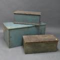 Three Bluepainted Boxes