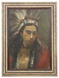 Early 20th C Portrait Native American Indian Man