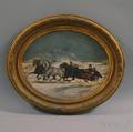 American School 19th Century A Friendly Sleigh Race