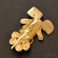 Central American Gold Frog Pendant