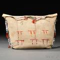 Central Plains Beaded and Quilled Buffalo Hide Possible Bag