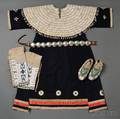 Lakota Dentalium Dress Beaded Moccasins Beaded Leggings and German Silver Concha Belt