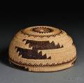Northern California Polychrome Twined Basketry Hat