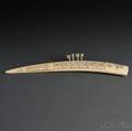 Eskimo Walrus Tusk Scrimshaw Cribbage Board
