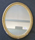 Oval giltwood mirror