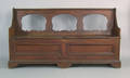Moravian walnut and pine bench late 18th c