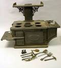 Cast Iron Toy Stove MIM Mills Range Jr and Tools