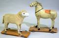 Two German Papier Mache Platform Toys