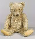 Large Steiff Curly Blond Mohair Teddy Bear