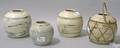 Four Chinese export ginger jars