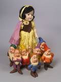 Madame Alexander Snow White and Set of Hard Rubber Seven Dwarfs