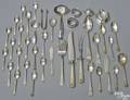 Miscellaneous silver and silverplate flatware to include master salt