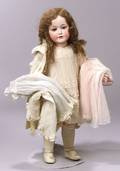 Very Large Cuno  Otto Dressel Bisque Head Doll with Several Original Dresses