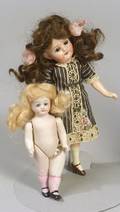 Two Small Bisque Dolls