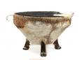 African Cowhide Drum Table wHoof Feet