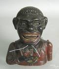 Jolly black man mechanical bank