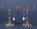 Pair of Continental Rococostyle Silver Candlesticks