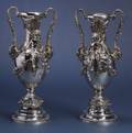 Pair of Neoclassicalstyle Sterling Urns