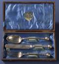 Tiffany  Co Sterling Three Piece Boxed Childs Flatware Set