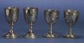 Two Pairs of Coin Silver Goblets