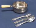Assembled Tiffany  Co Four Piece Hammered Sterling Childs Set