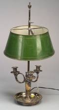 Louis XVIstyle Silver Plated Bouilliotte Lamp