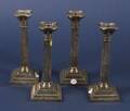 Set of Four Gorham Georgianstyle Silver Plated Candlesticks
