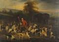 British School 19th Century Gathering the Hounds