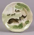 Seven Majolica Bunny Plates