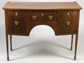 Diminutive George III Mahogany and Boxwood Inlaid Bowfronted Sideboard