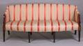 Late Federal Inlaid Mahogany Upholstered Sofa