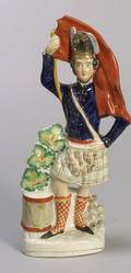 Staffordshire Pottery Figure of a Highland Soldier