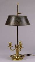 Louis XVstyle Gilt Bronze Threelight Bouiliotte Lamp