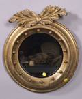 Small Regency Giltwood Convex Mirror