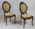 Pair of Victorian Rococo Revival Carved Rosewood Side Chairs