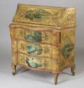 Venetian Rococostyle Polychrome Decorated Serpentinefront Slantlid Desk