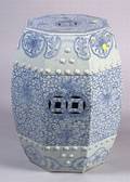 Cantonese Blue and White Decorated Garden Seat