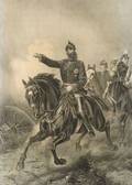 Continental School 19th Century Prussian Horsemen on the Battlefield