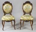 Six Victorian Rococo Revival Carved Rosewood Side Chairs