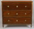 Louis XVI Brass Mounted Mahogany ThreeDrawer Commode