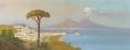 Antonio Coppola Italian b 1839 Panoramic View of Naples and Mount Vesuvius