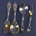 Two Pairs of Sterling Flatware Servers