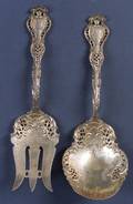 Pair of Durgin Sterling Regent Salad Servers