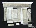 Two white marble carved fireplace surrounds ca 1900