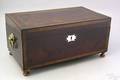 Regency mahogany inlaid tea caddy early 19th c