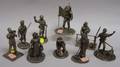 Nine Franklin Mint Pewter Figures
