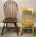 Windsor Bowback Side Chair and a Thumbback Rocker