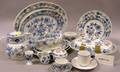 Approximately 103Piece Assembled Blue Onion Pattern Porcelain Partial Dinner Service
