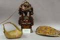 Copper Table Lamp a Tortoise and Armadillo Shell a Seashell Table Lamp and a Coconut Lamp